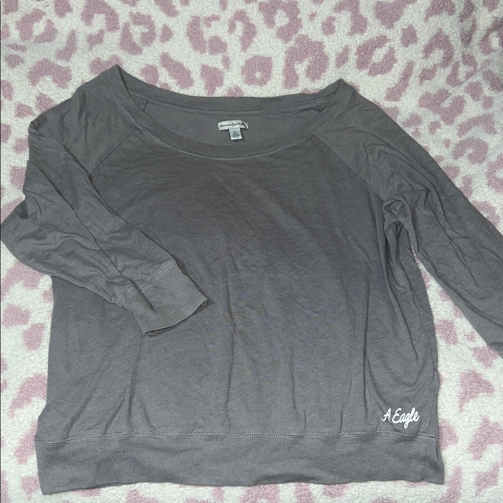 American Eagle Outfitters Charcoal Blouse